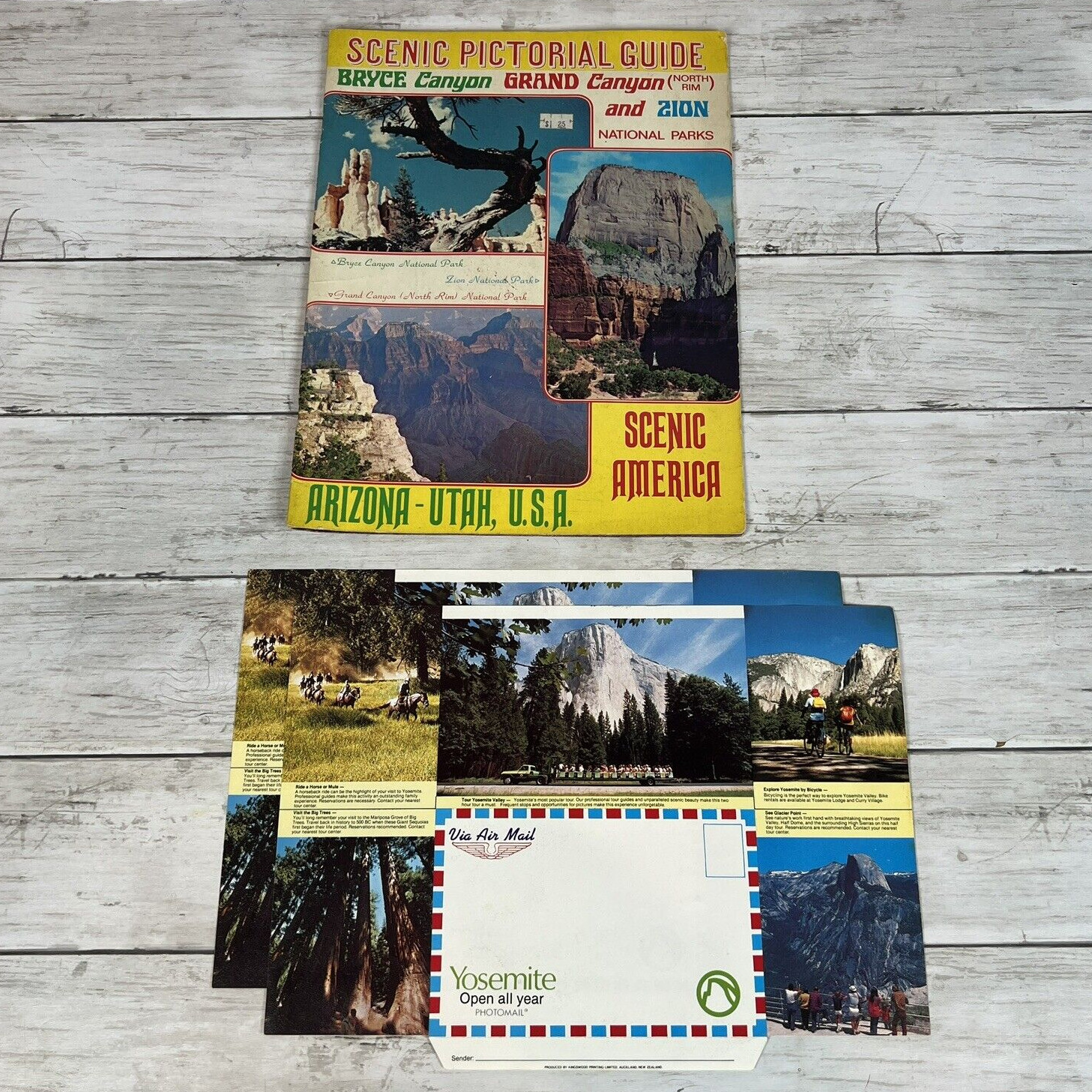 Vtg Travel Arizona Utah Scenic Pictorial Guide National Parks America Postcards