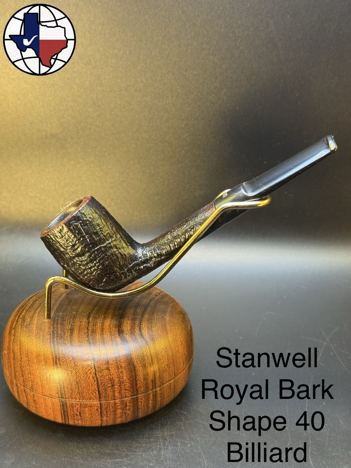 Vintage Stanwell Royal Bark Shape 40 Billiard Tobacco Pipe