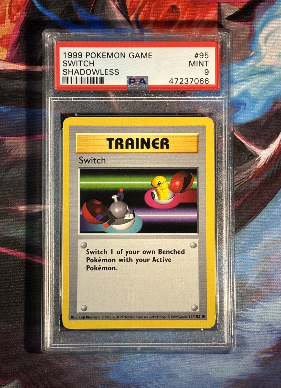 1999 Pokemon Base Set Shadowless Switch #95 PSA 9 MINT