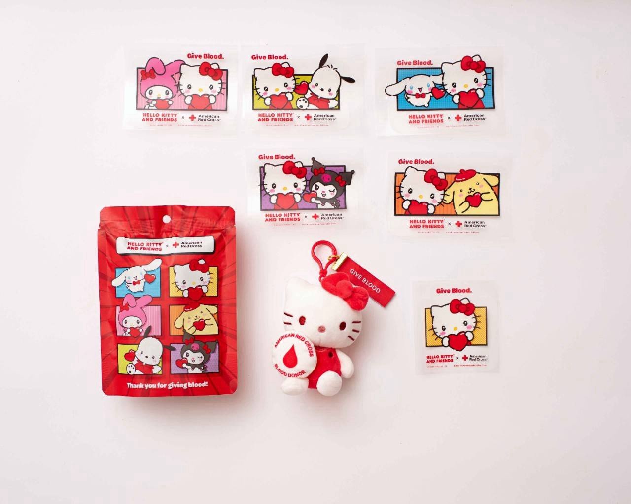 American Redcross X Hello Kitty Plush Bag & Surprise Stickers (unopened)