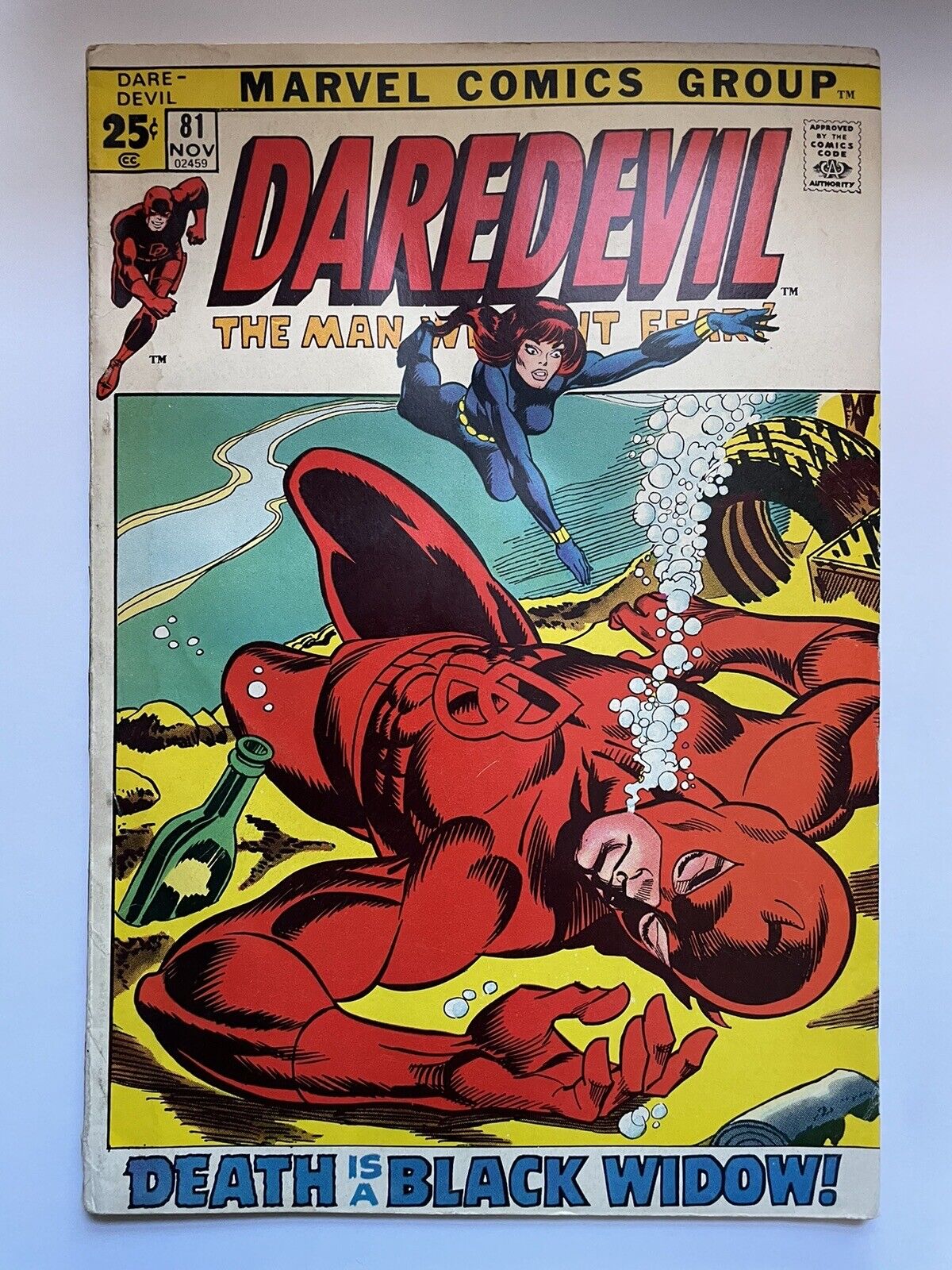 DAREDEVIL #81 (1971) - GRADE 6.0 - 1ST BLACK WIDOW TEAM-UP - GIL KANE ART 🔑