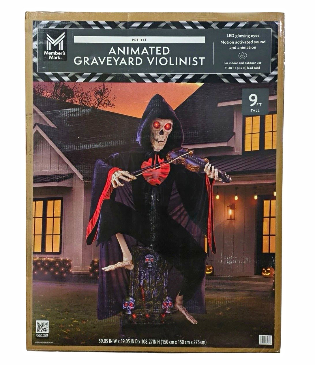 Member's Mark 9 ft Halloween Animated Graveyard Violinist 