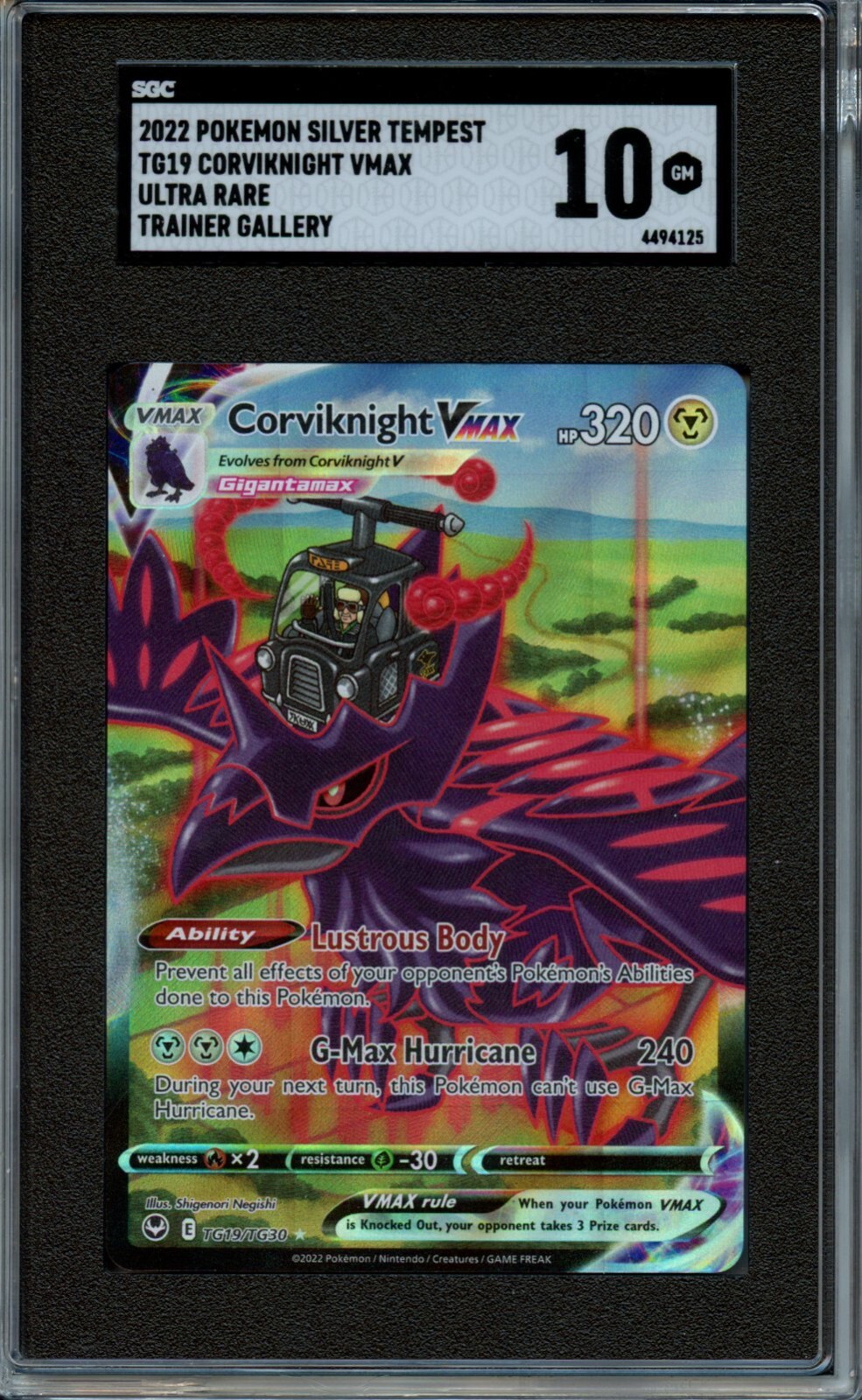 2022 Pokemon Corviknight V Max Ultra Rare SGC 10