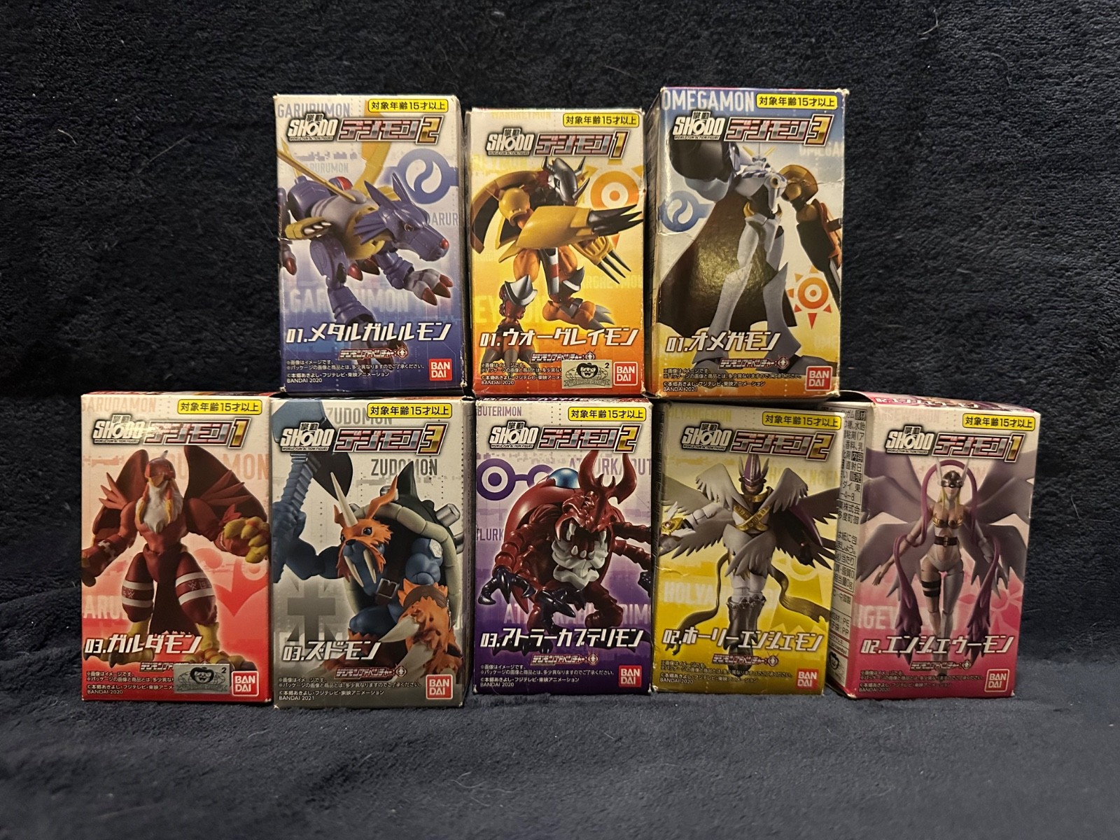 Bandai SHODO Digimon Complete 9 Figure Authentic Rare