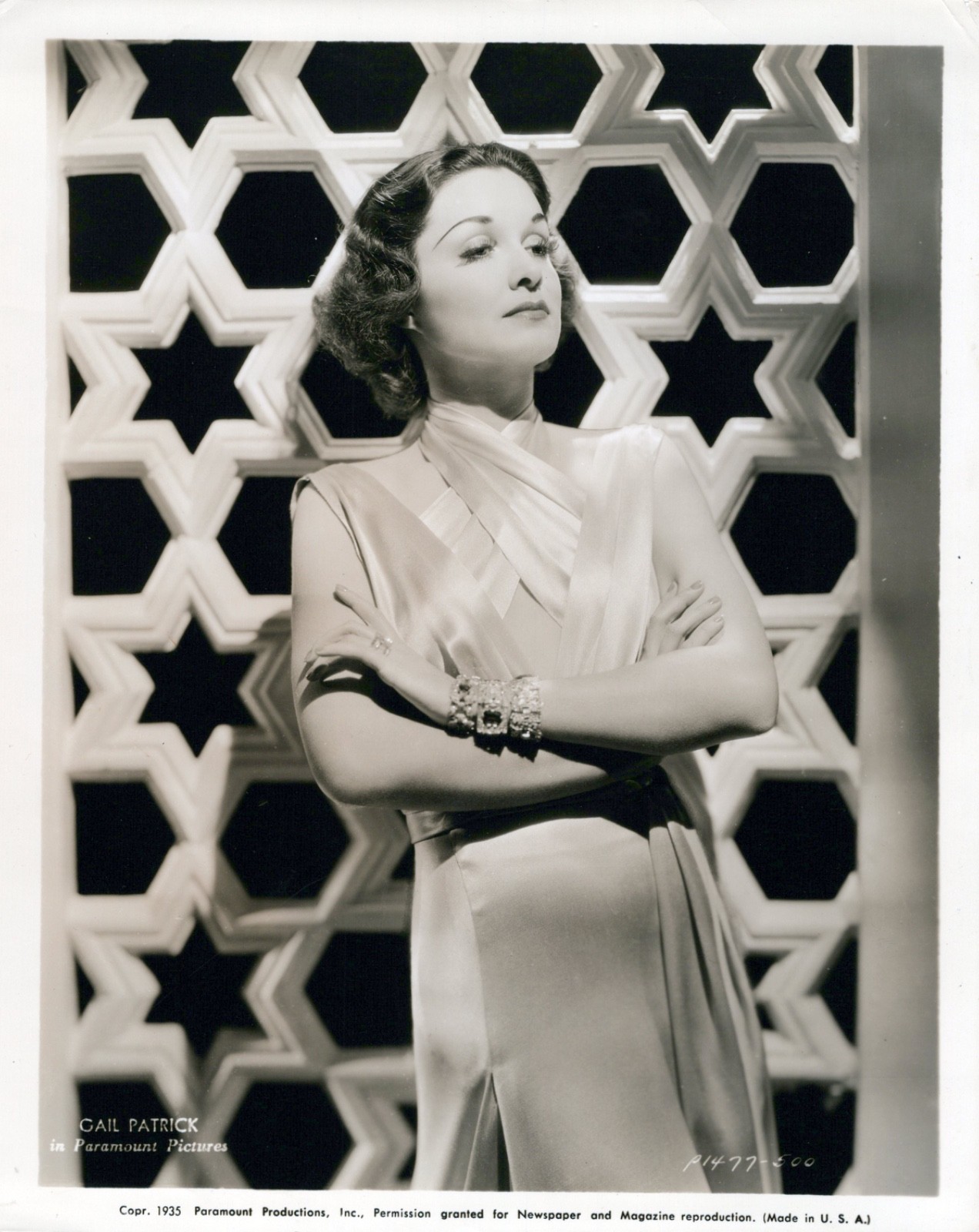 Hollywood GAIL PATRICK STUNNING PORTRAIT STYLISH POSE  1930s ORIG PHOTO 908