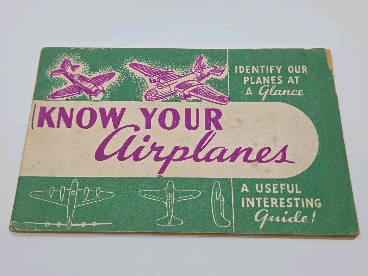 Vintage 1943 WWII Know Your Airplanes Spotter Guide Western & Southern Life Ins