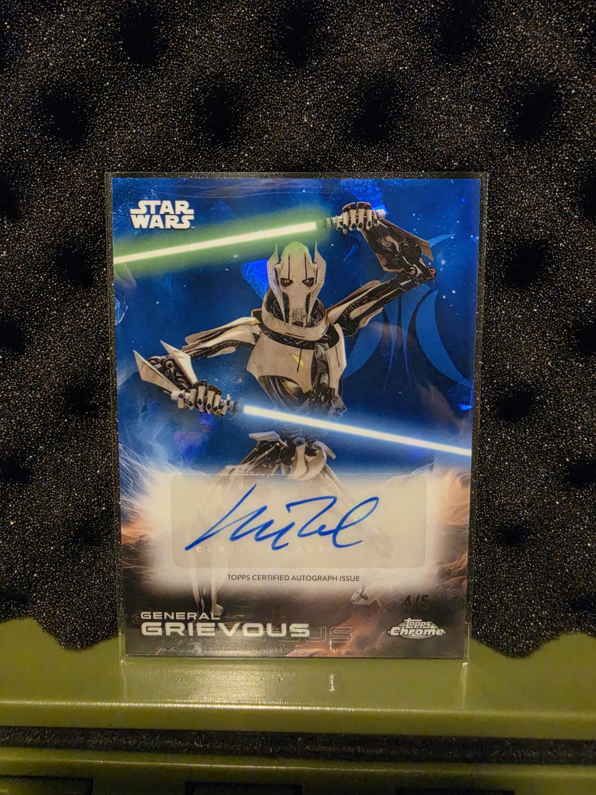 Topps Star Wars 2025 Chrome Sapphire General Grievous Auto /5