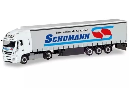 1/87 scale Iveco Stralis XP Curtain Canvas Semi-Trailer 