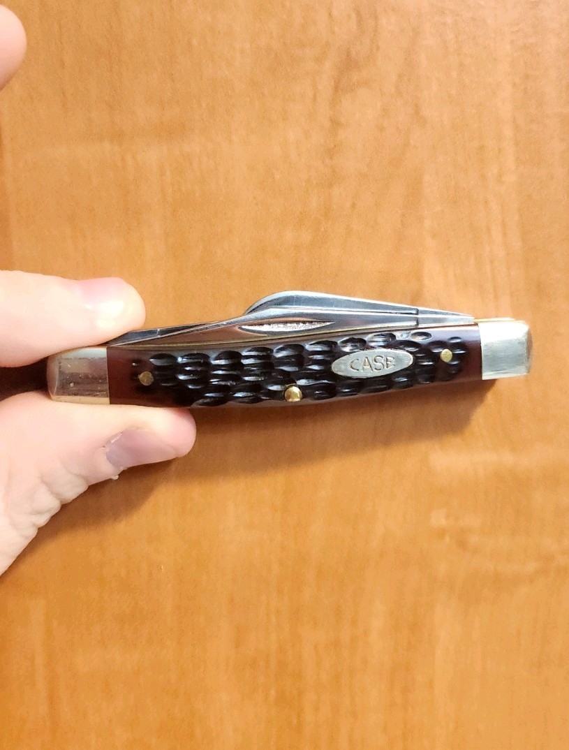 1981 Case XX 6344 HE 9 Dot Jigged Handle 3 Blade Rare Beautiful Pocket Knife