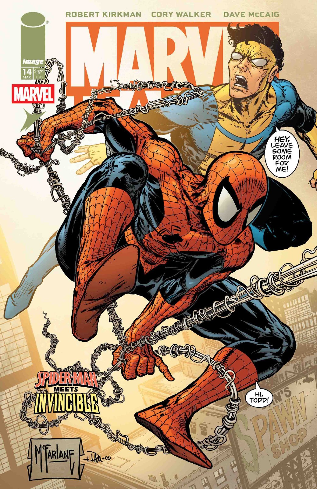 MARVEL TEAM-UP #14 FACSIMILE EDITION (TODD MCFARLANE VARIANT) COMIC ~ IMAGE