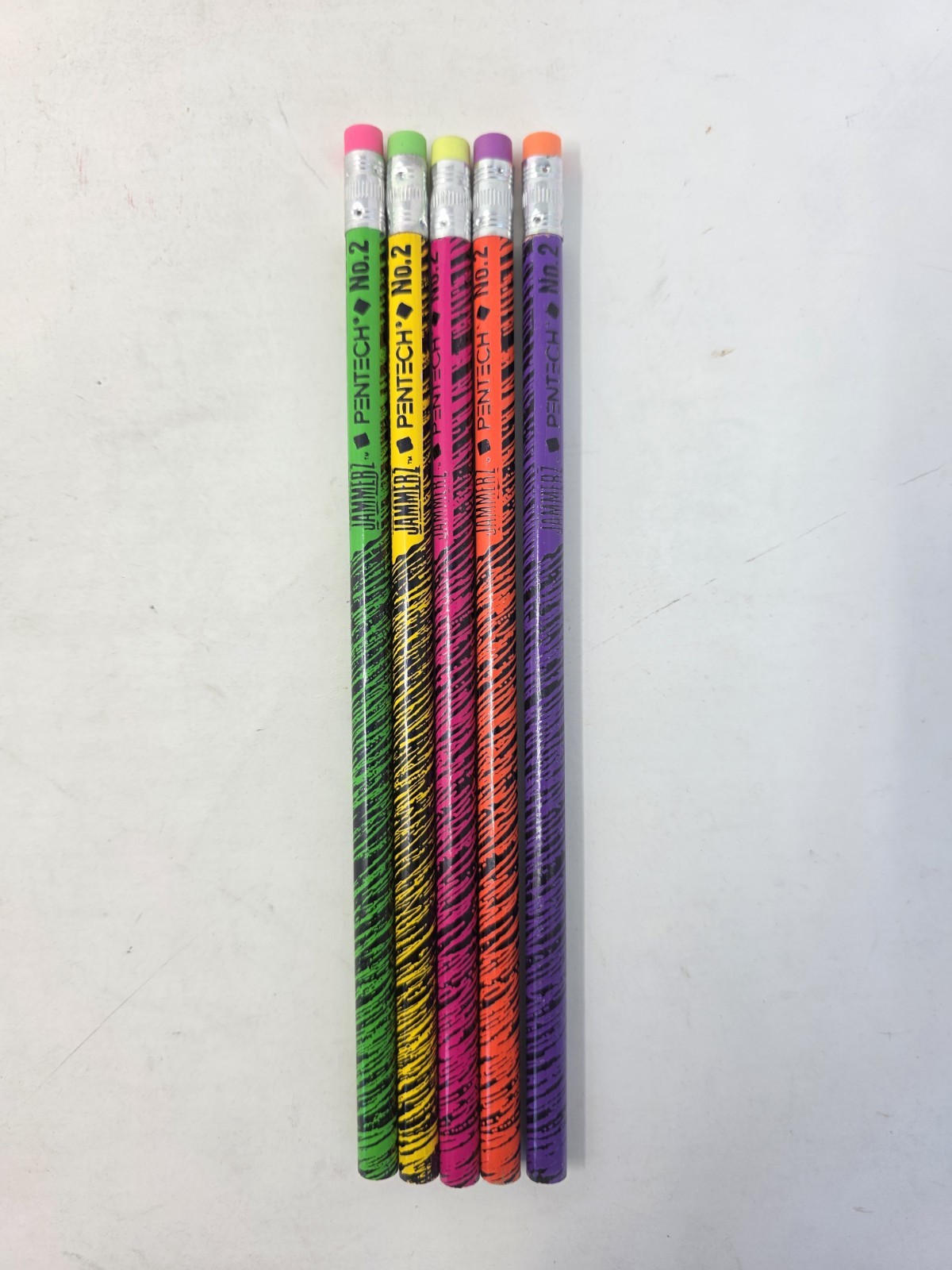 Vintage 1989 Pentech JAMMERZ 5 Pc Radical Designer Pencils #2
