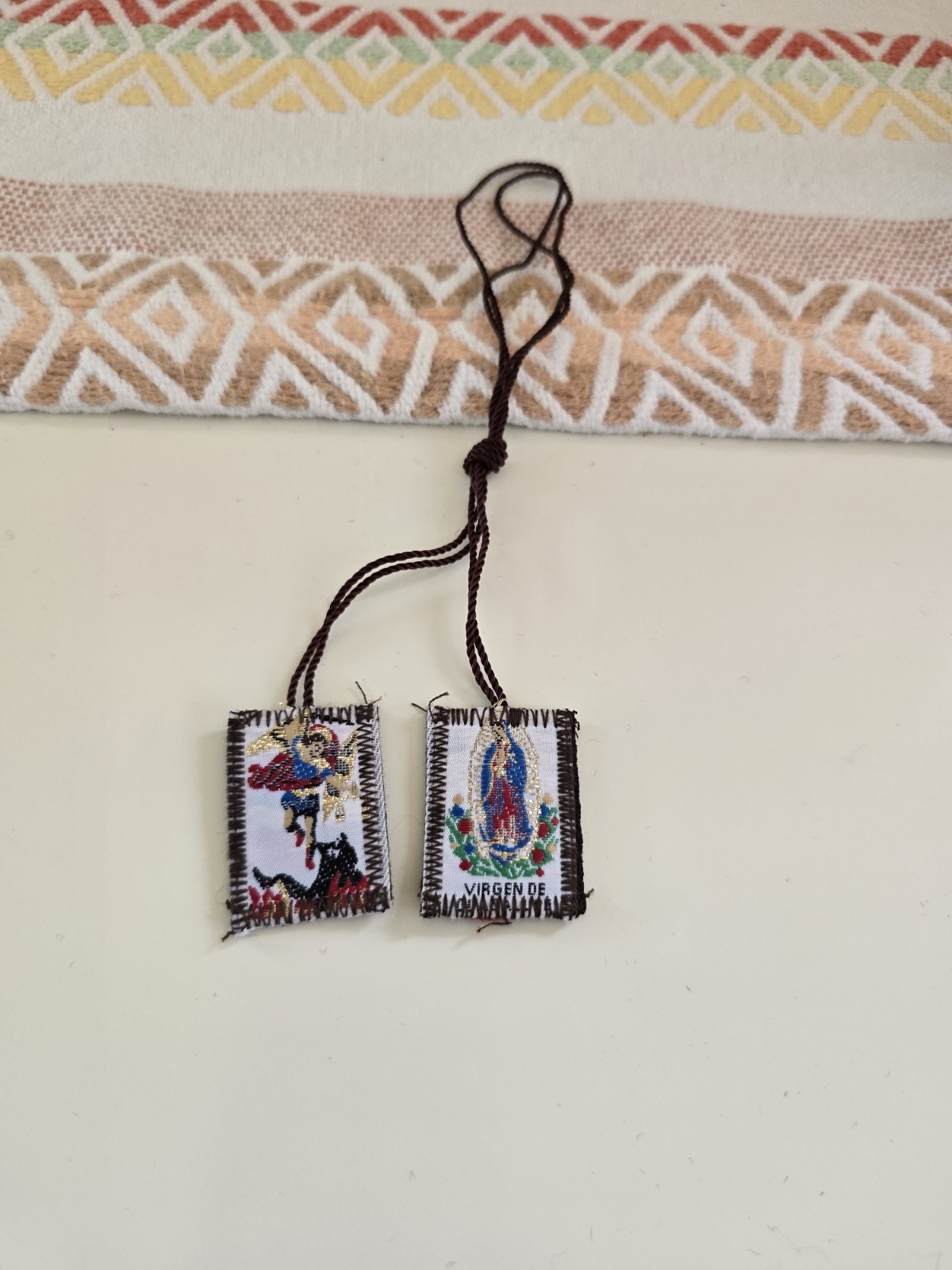 12pc Religious Scapular Escapulario Virgen  Guadalupe San Miguel Arcangel Favors