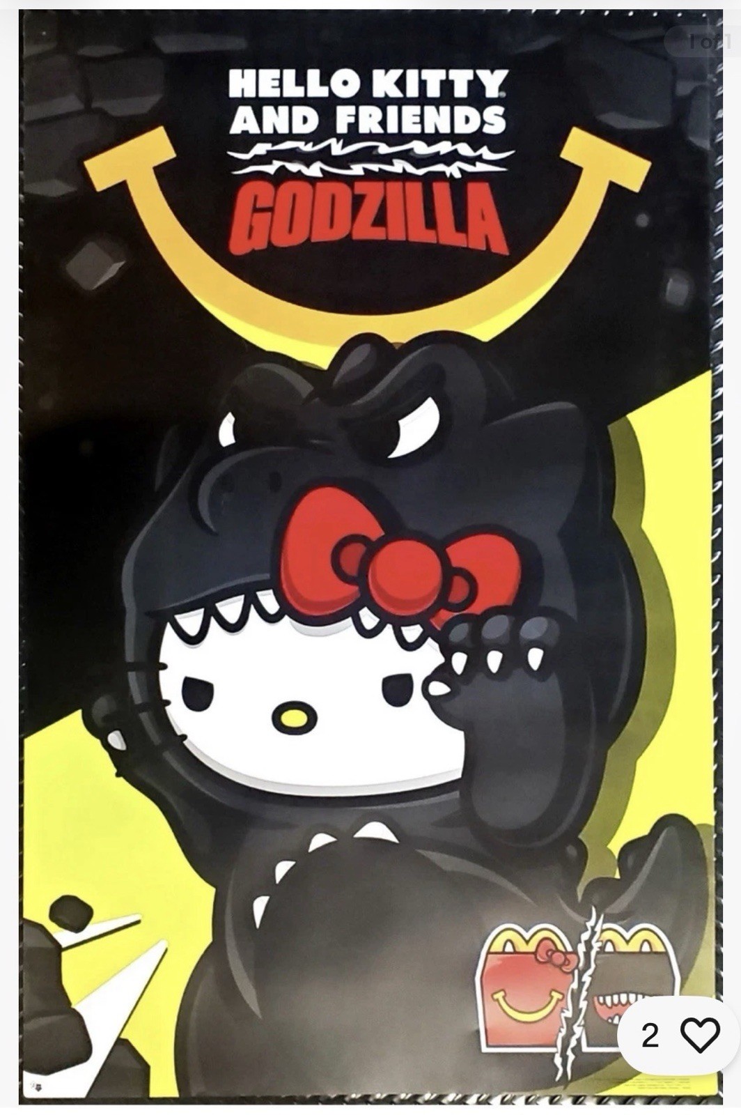 McDonald’s/Hello Kitty Godzilla Happy Meal 4FT Poster - Amazing Shape In Tube