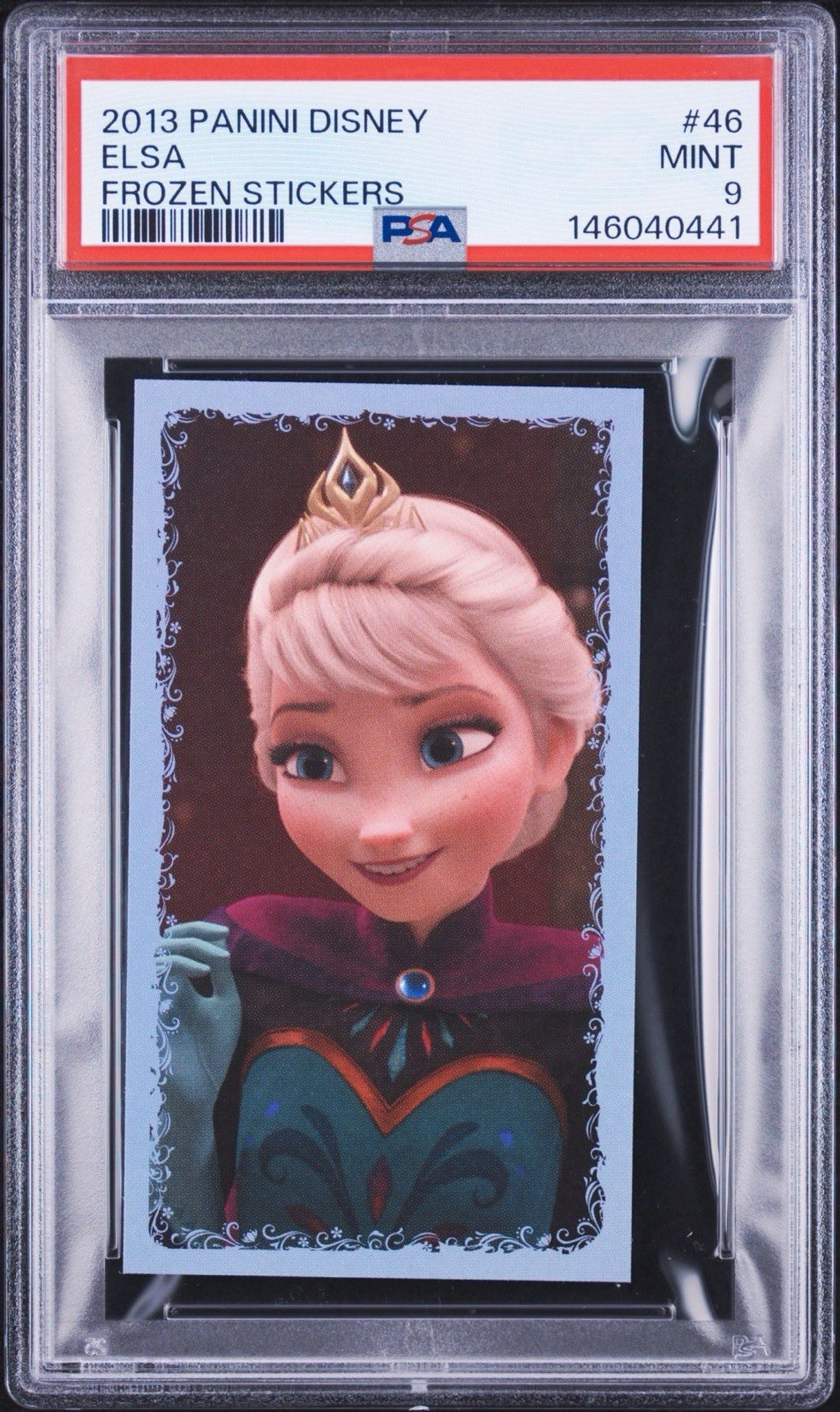 2013 Disney Frozen PSA 9 Mint Elsa Rookie Year #46 Rookie Sticker *RARE*