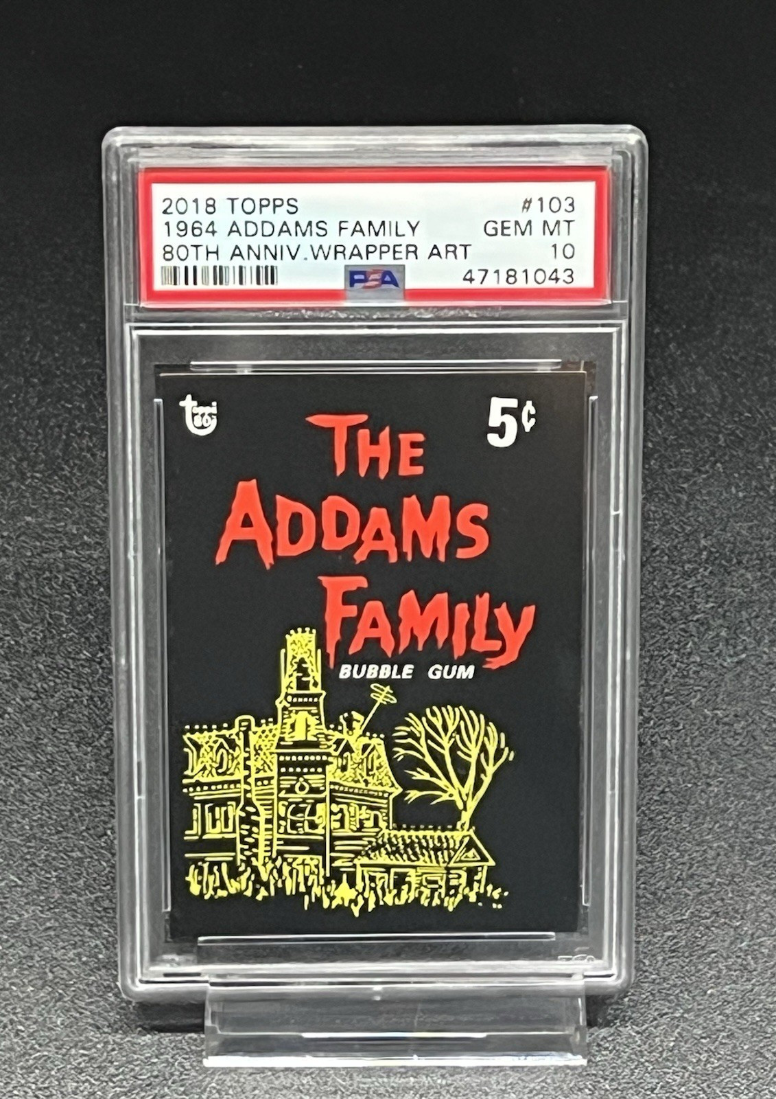 2018 Topps 80th Anniversary Art Card 1964 Addams Family #103 PSA 10