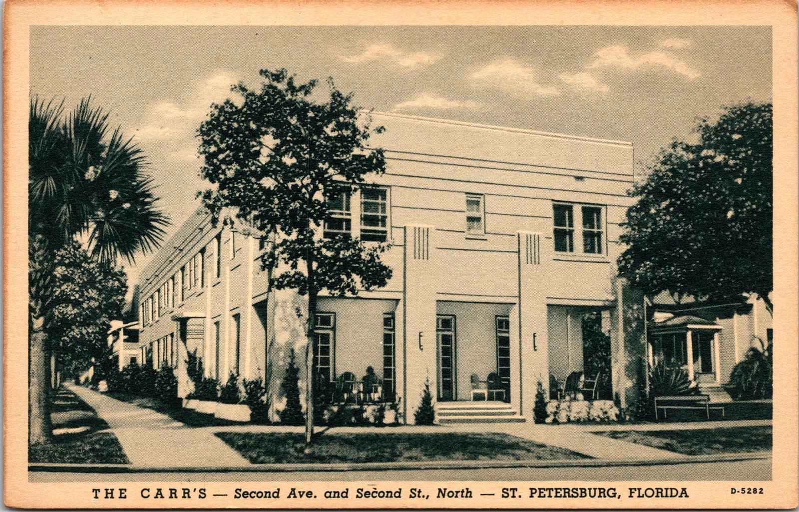 The Carr's Hotel St. Petersburg Florida FL Unposted Postcard