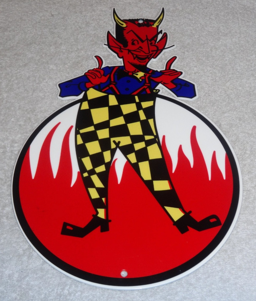 VINTAGE DEVIL SMILING + YELLOW SUSPENDERS 12