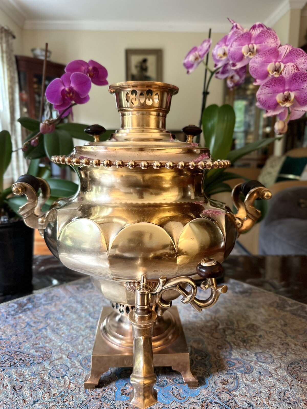 Antique Russian Imperial Samovar  Batashev Brothers Tula 19 century