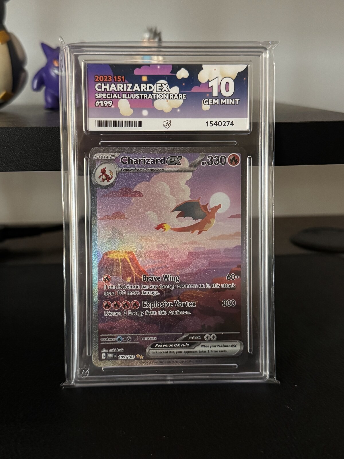 Pokemon Charizard ex 199/165 151 Special Illustration Rare ACE 10 GEM MINT Slab