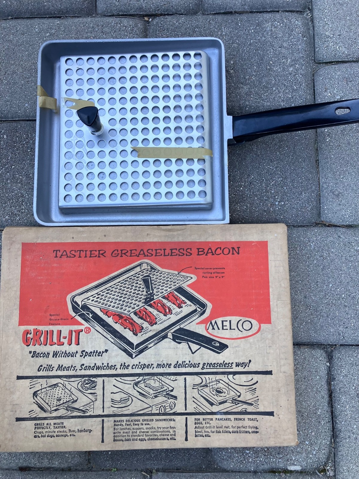 Vintage Melco Grill-It Cast Aluminum Camping Griller Original Boxes 1960’s NOS
