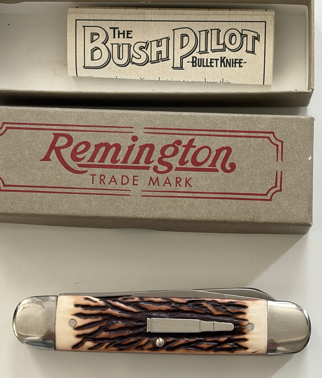 Remington Bush Pilot Bullet Mint 1993 Knife New Box & Paperwork R4356