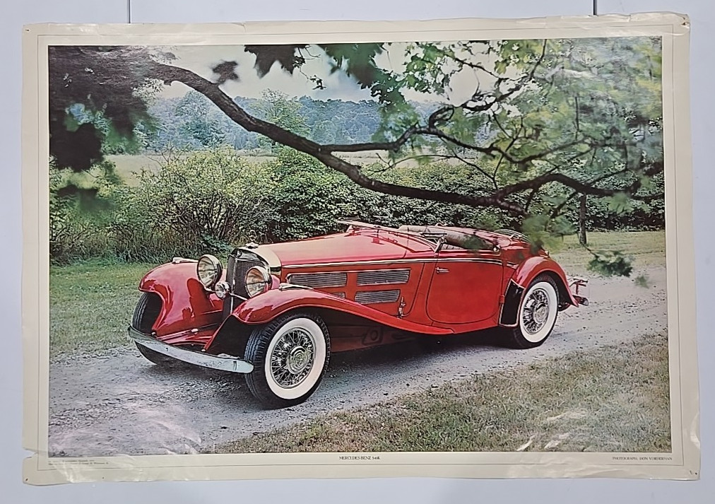 Vintage 1970 Poster Mercedes-Benz 540K  22 x 32\