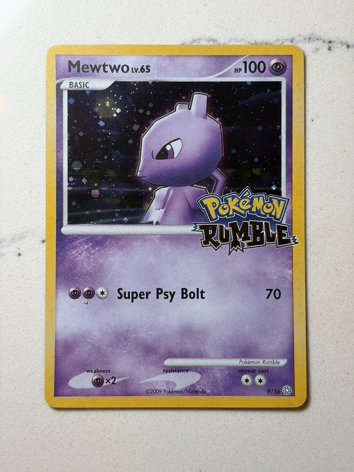 Pokemon TCG Mewtwo Holo Promo #9 Rumble English Basic 100 HP