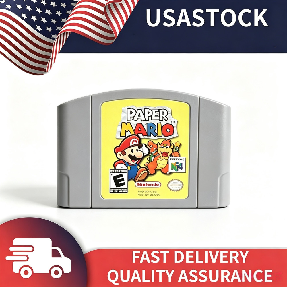 Paper Mario Games Cartridge For Nintendo 64 Console US Version Fast Shipping