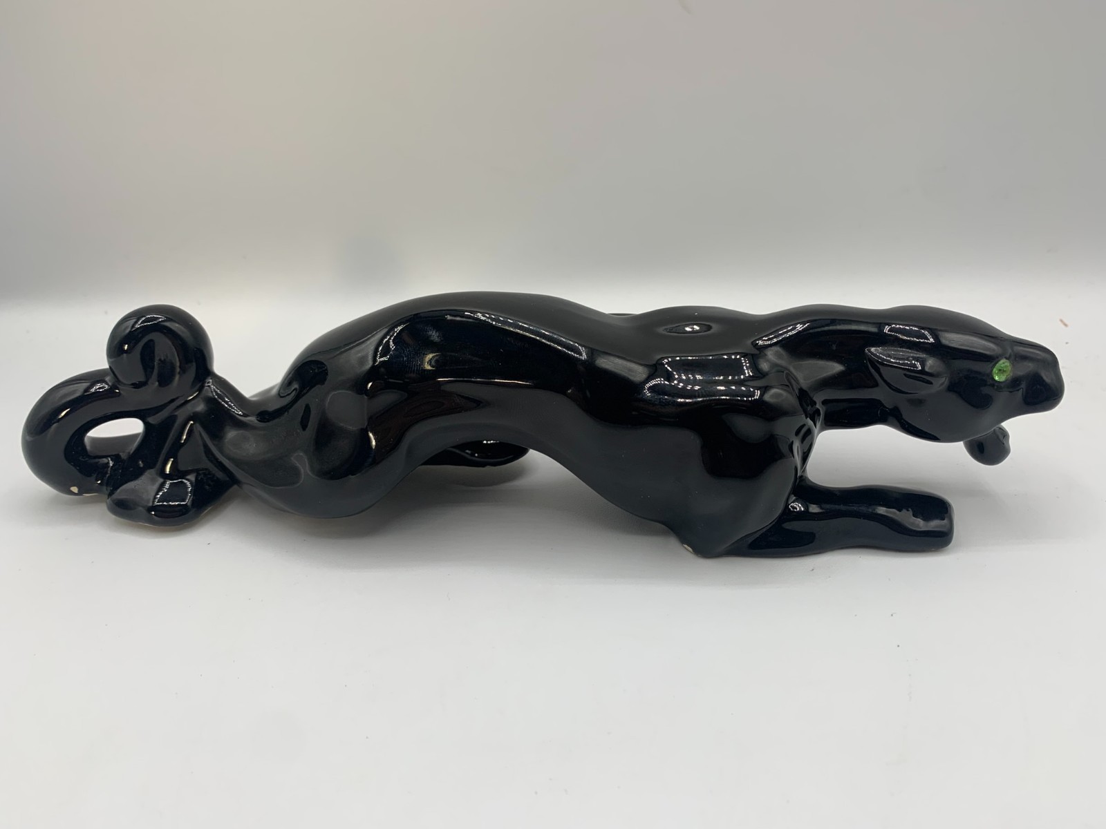 Vintage MCM Ceramic Black Panther Figurine 9.5\