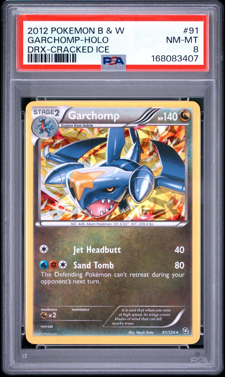 POKEMON BLACK & WHITE DRAGONS EXALTED #91 GARCHOMP-HOLO DRX-CRACKED ICE PSA 10