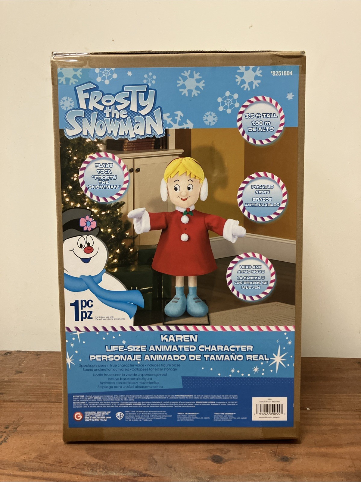 Animated Karen Frosty the Snowman 3.54-Ft Animatronic Christmas Holiday Prop NEW