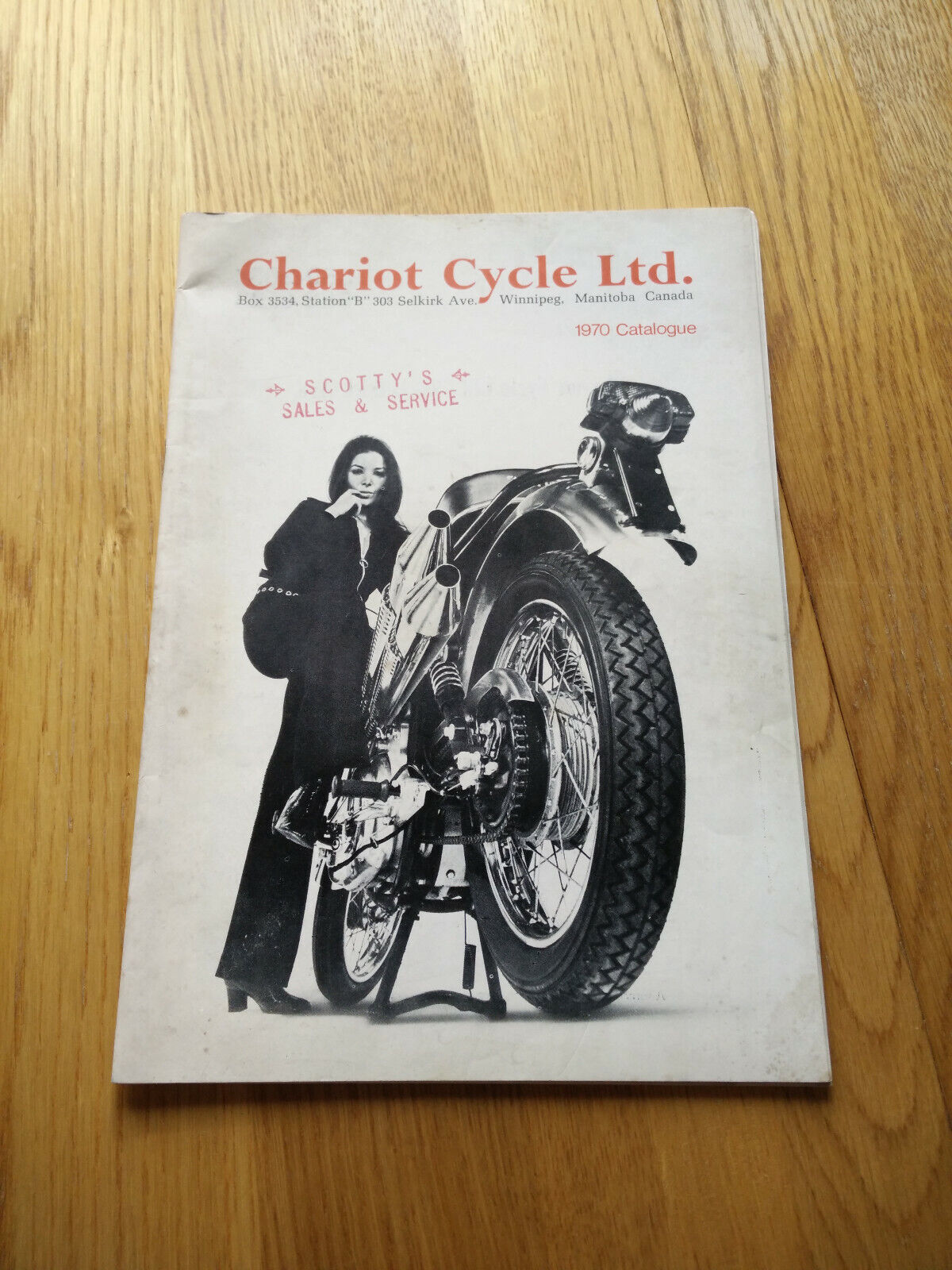 Chariot Cycle LTD sales book brochure 1970 Norton Ducati Bridgstone Amal carb