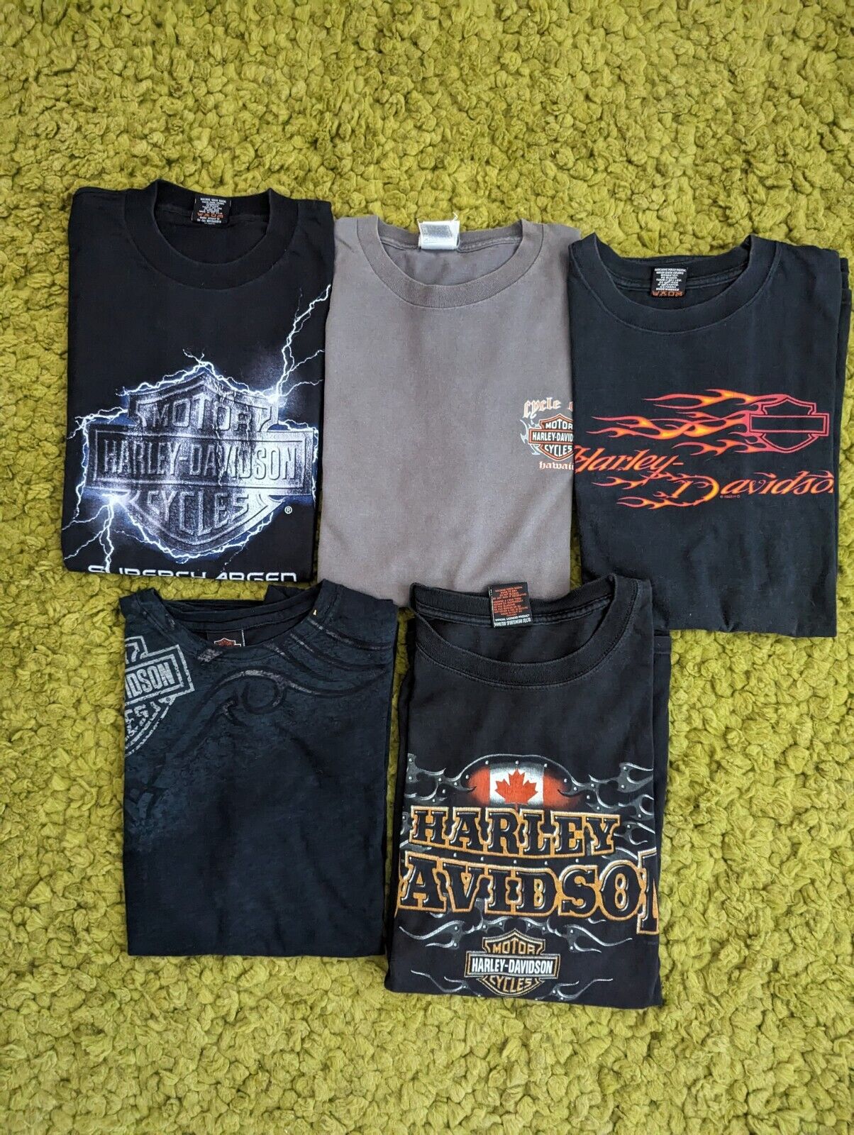 Harley Davidson Men's T-shirts Lot Of 5 Size XL