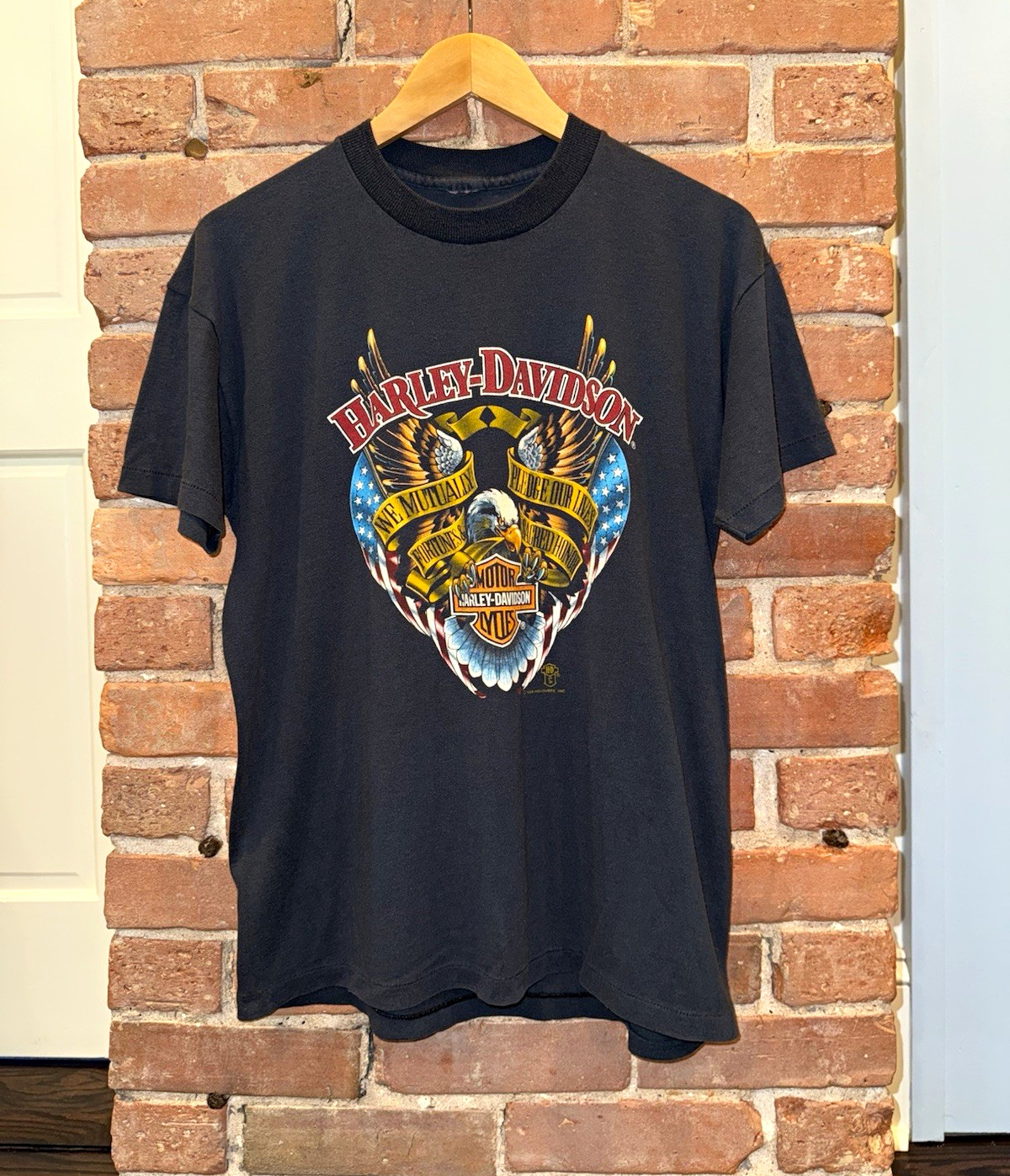 VTG 1988 Harley Davidson T Shirt Holoubek Cycle Shades Daytona Beach FL 80s