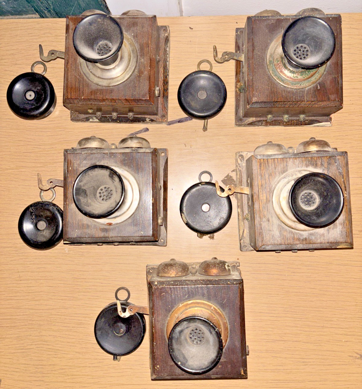 5 Antique Connecticut Telephone & Electric Co Intercom Stations/Units Meriden CT