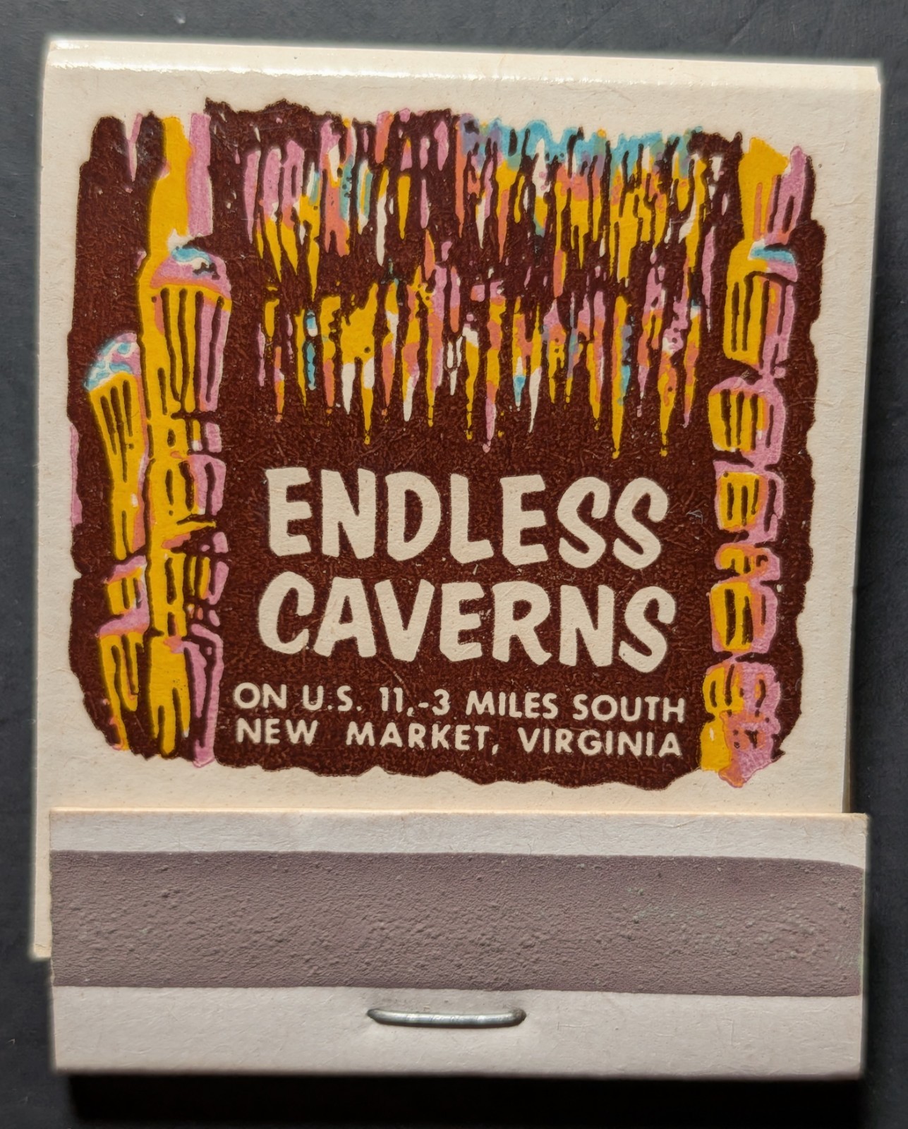 Vintage Endless Caverns New Market Virginia Full Matchbook