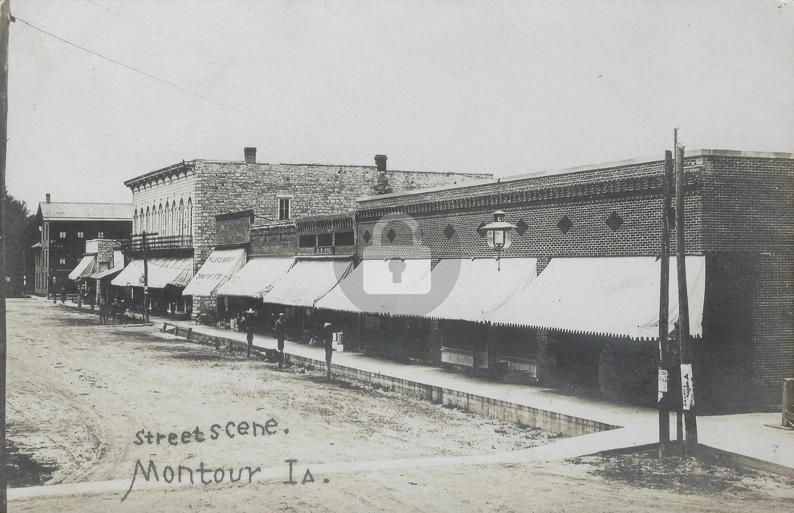 Montour IA Iowa 1908 Dirt Main St Stores RPPC Photo Postcard COPY