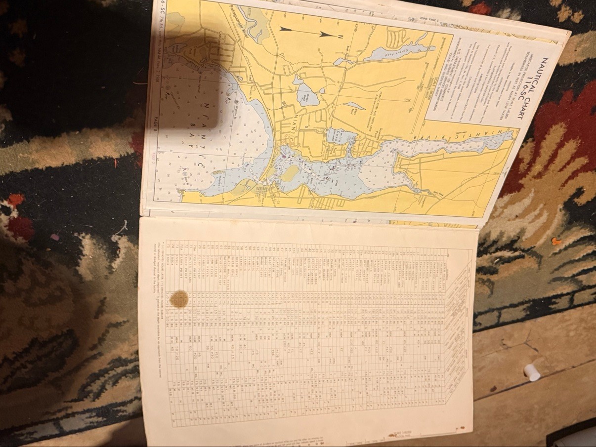 Vintage 1968 Nautical Chart 116-SC - Watch Hill to New Haven, Long Island Sound 
