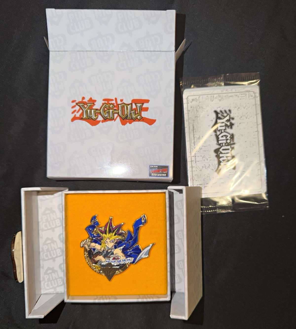 Comic Con Exclusive Limited Edition Yu-GI-OH Pin With Promo Card From Pinclub