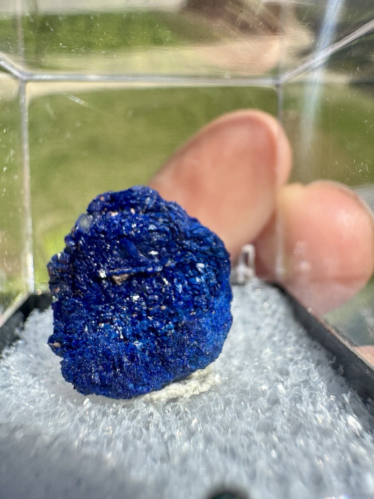 Vibrant Azurite From Morocco 2 Grams In One Inch Perky Box