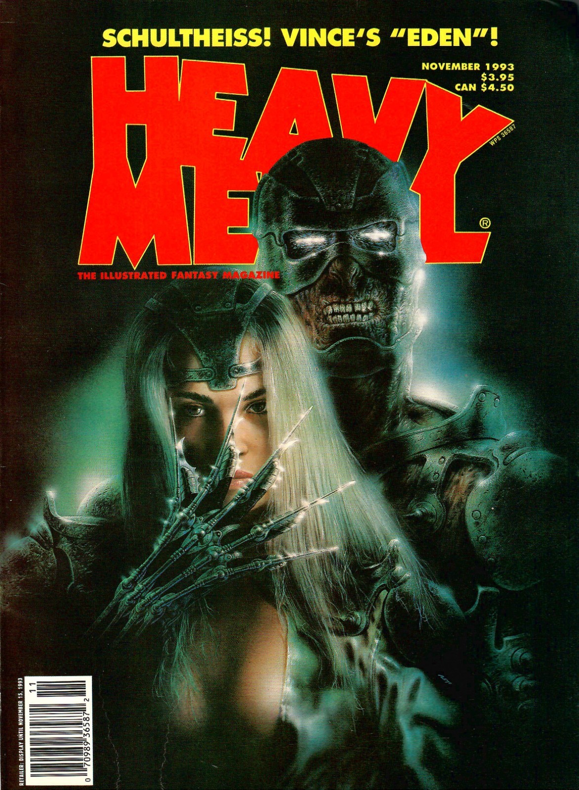 Heavy Metal Magazine November 1993 Schultheiss Vince Eden Fantasy Art