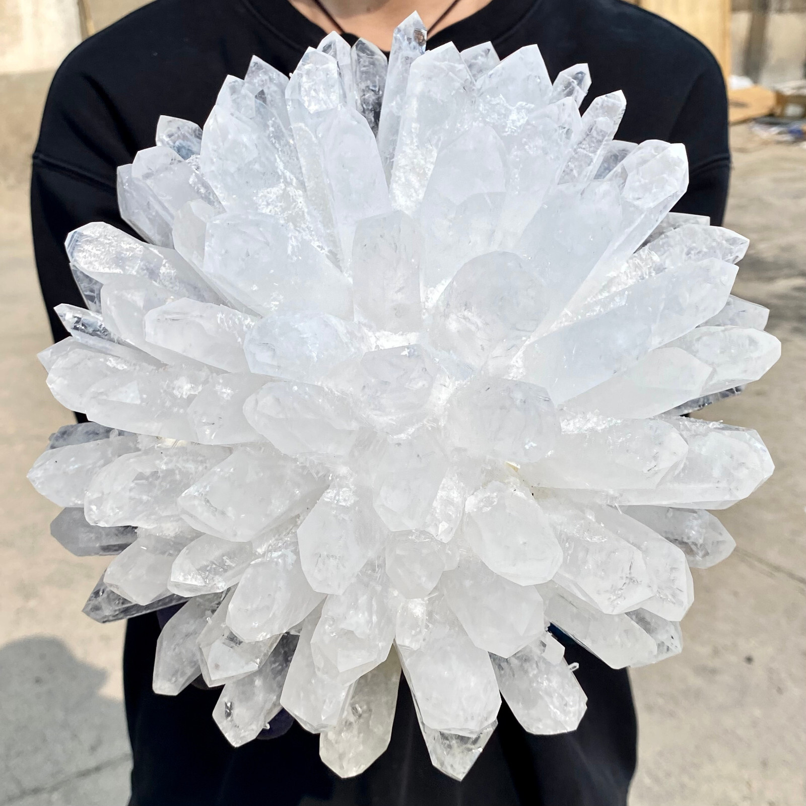 15.4LB New find white Phantom Quartz Crystal Cluster mineral samples healing