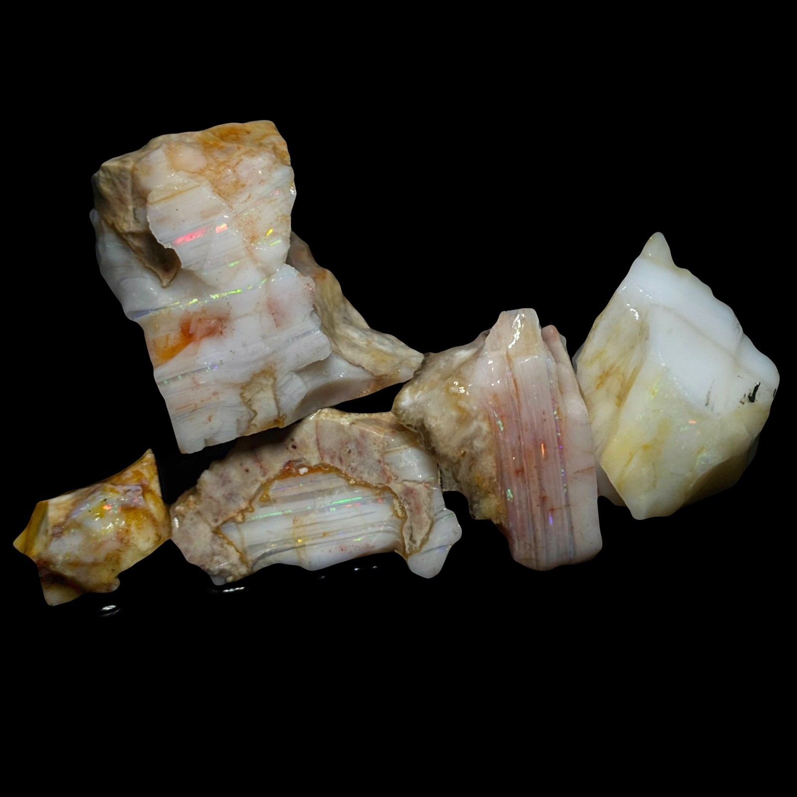 Rough Towering Pink Spencer Idaho Opal Parcel
