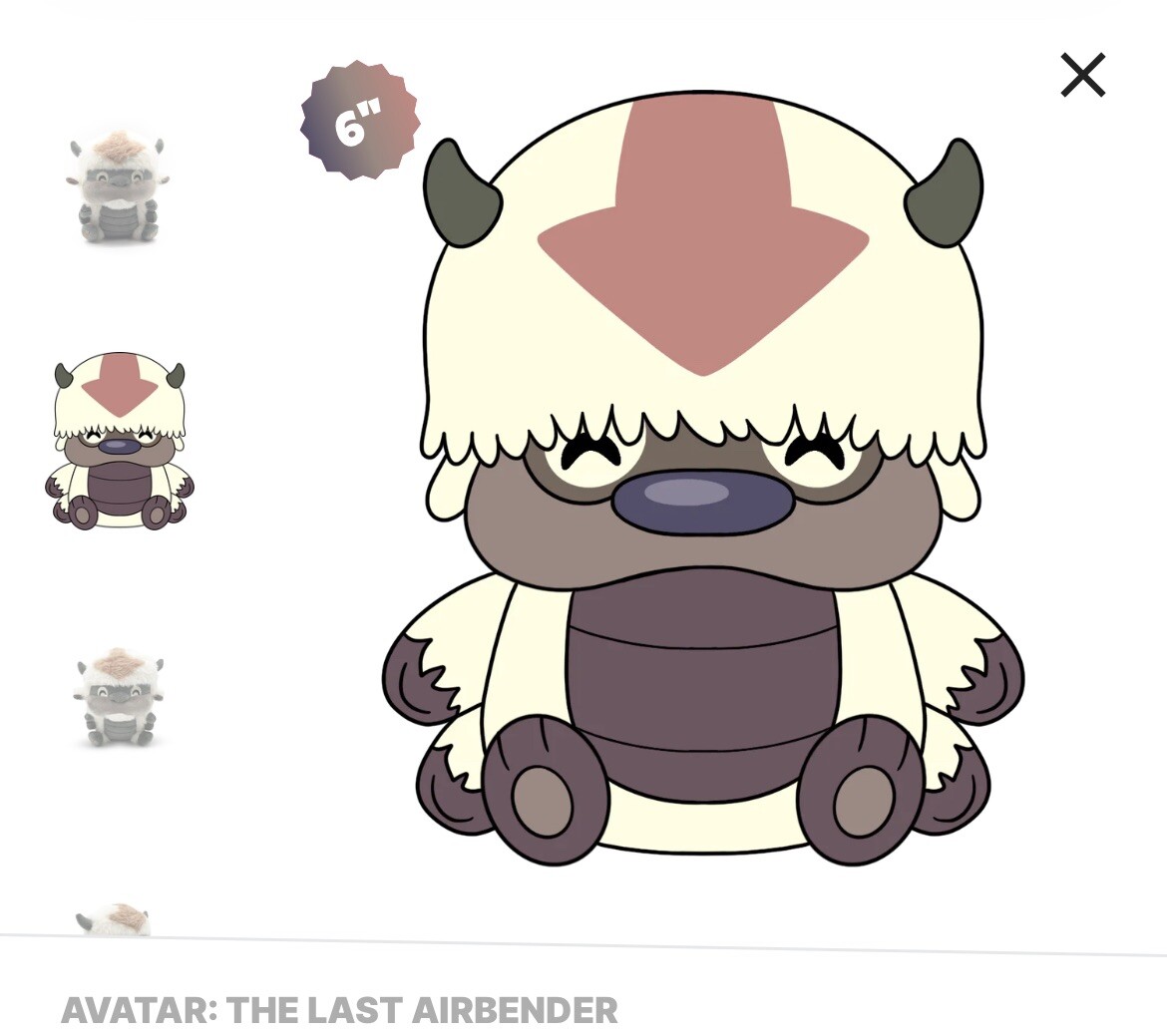 Youtooz  * Avatar  * Appa Stickie * Plush 6” * NEW* In Hand * SOLD OUT