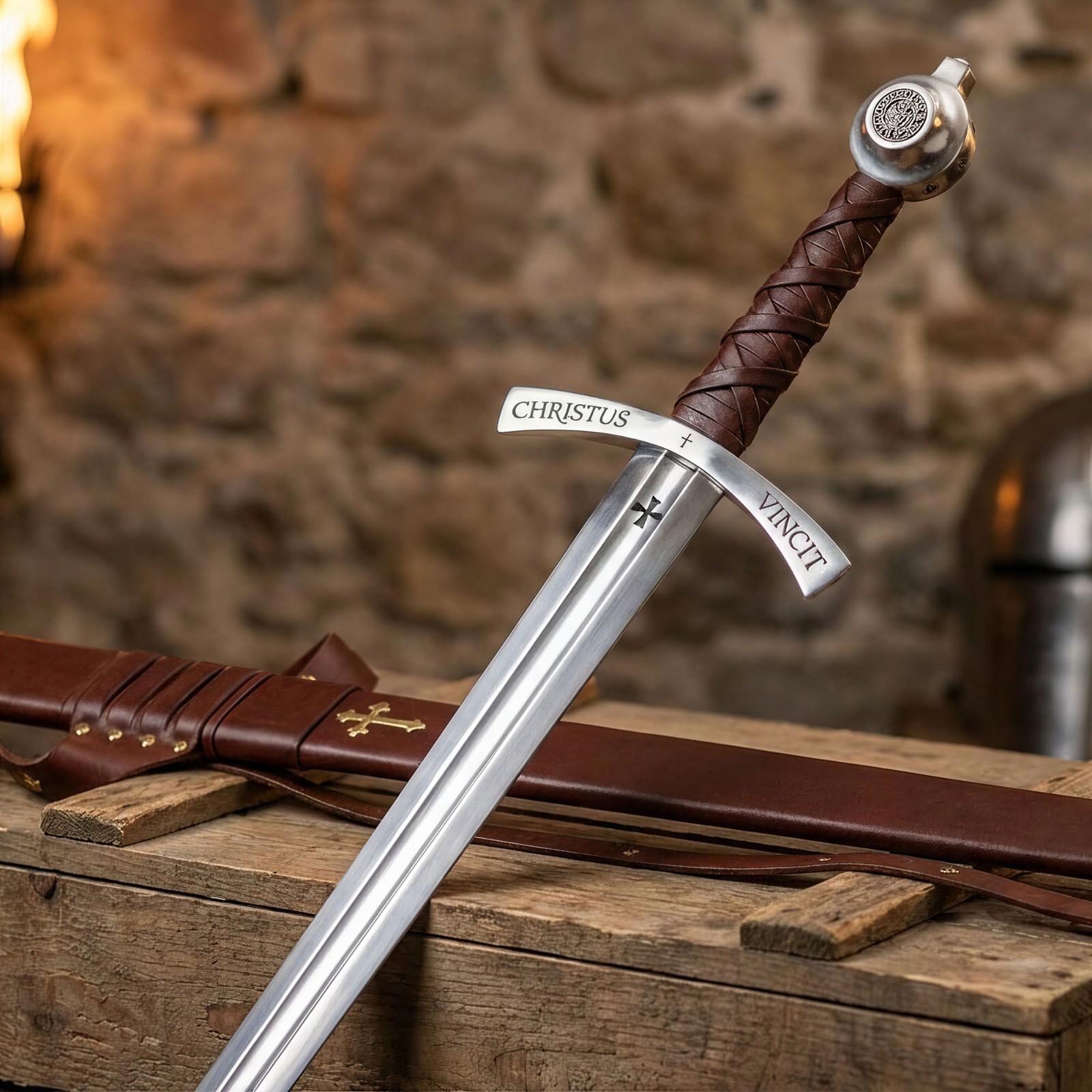 Templar Faithkeeper Sword – Handmade Medieval Knights Replica Stainless Steel