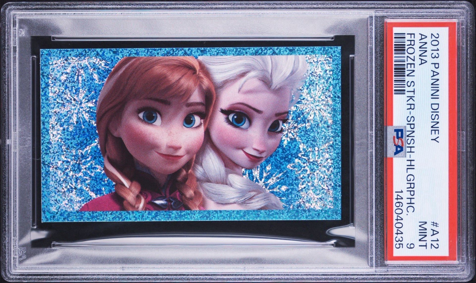 2013 Disney Frozen Elsa & Anna Glitter Rookie Sticker *RARE* PSA 9 Mint A12
