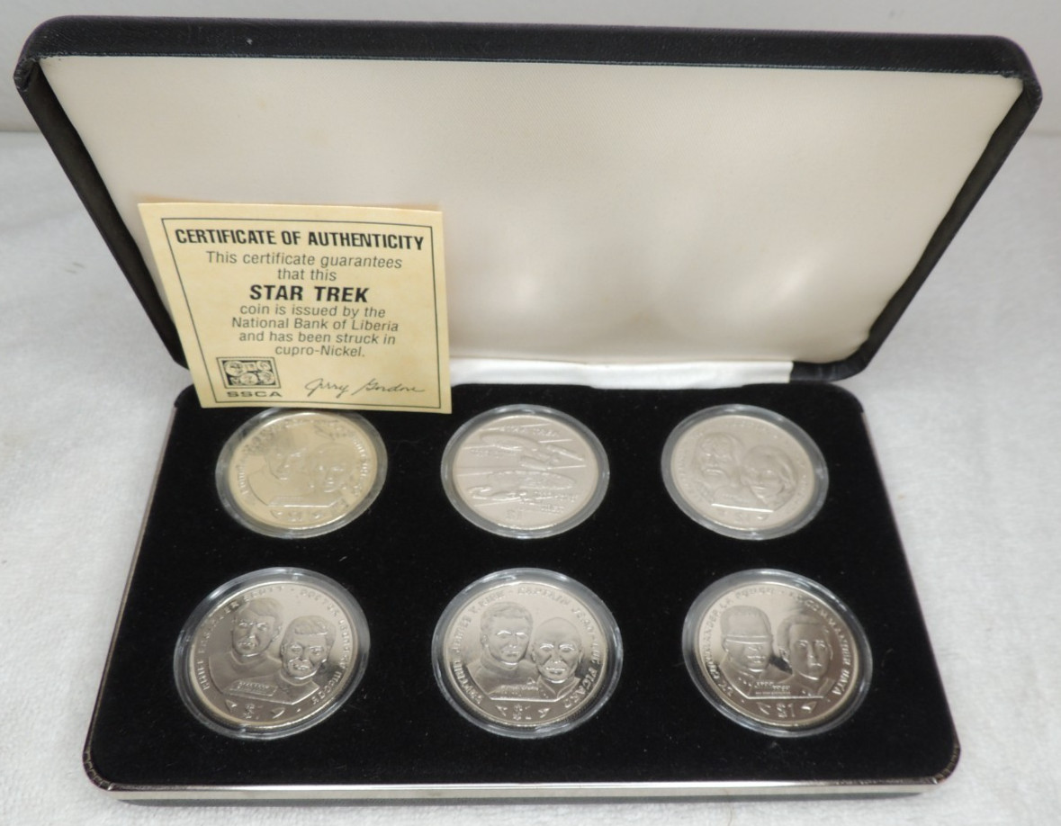 Mint Condition 1996 Star Trek Commemorative Coin Set  original case COA