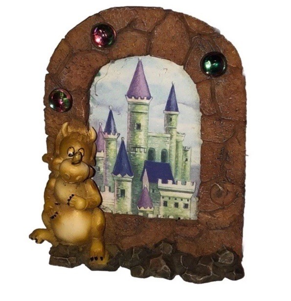 Cute Vintage Small Picture Photo Frame Dragon With ￼jewels Fun
