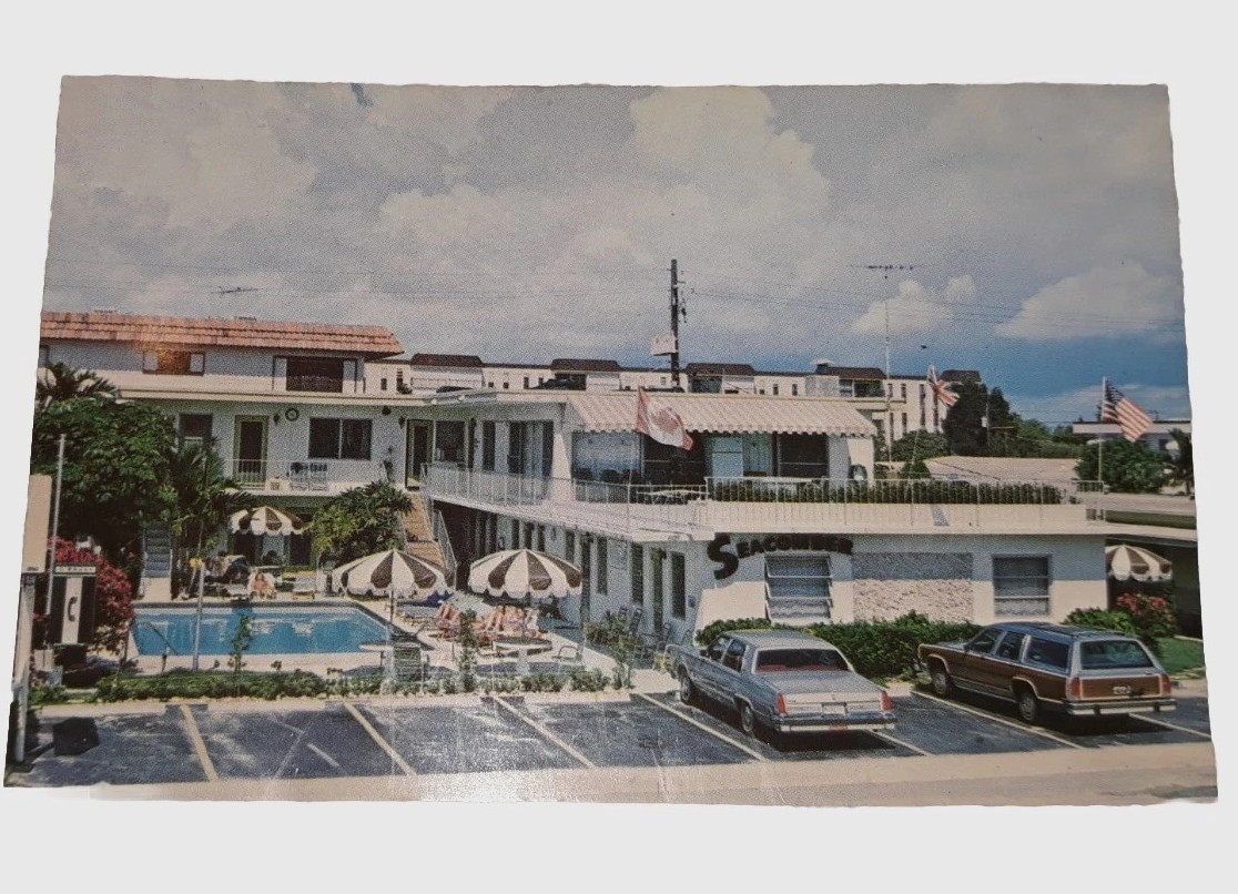 Postcard Seacomber Motel Apartments~Pool~Fort Lauderdale Florida 