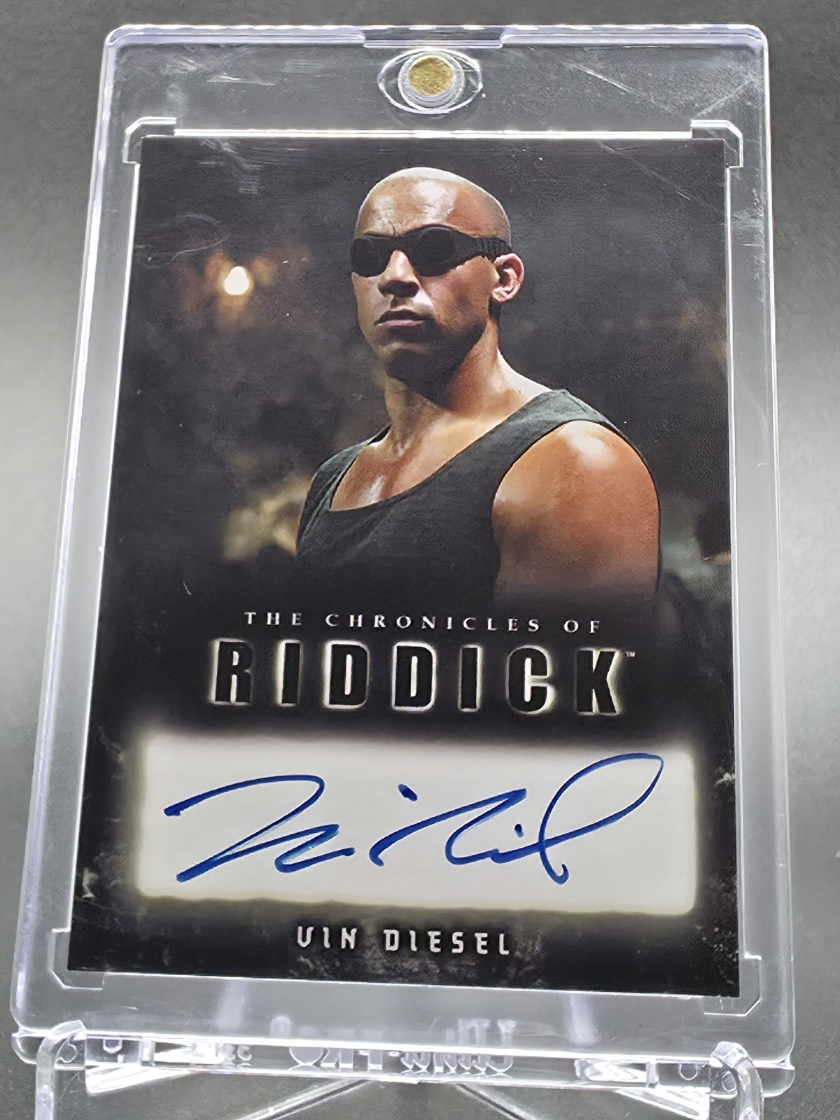 2004 Chronicles of Riddick Vin Diesel Auto Card Pitch Black